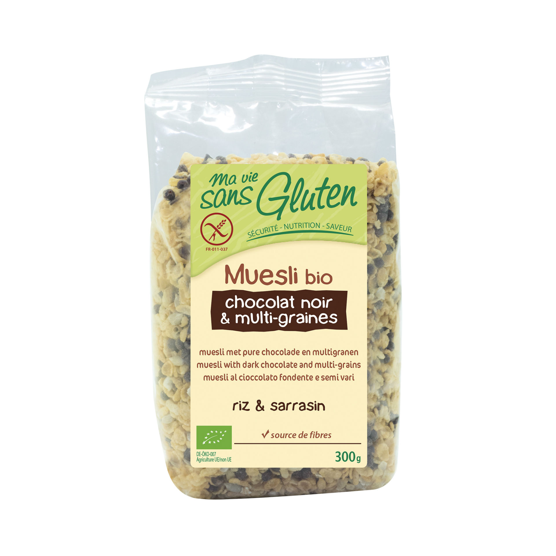 ma vie sans Gluten Müesli dunkle Schokolade und Mehrkorn 300 g