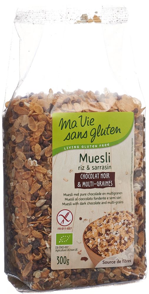 ma vie sans Gluten Müesli dunkle Schokolade und Mehrkorn 300 g