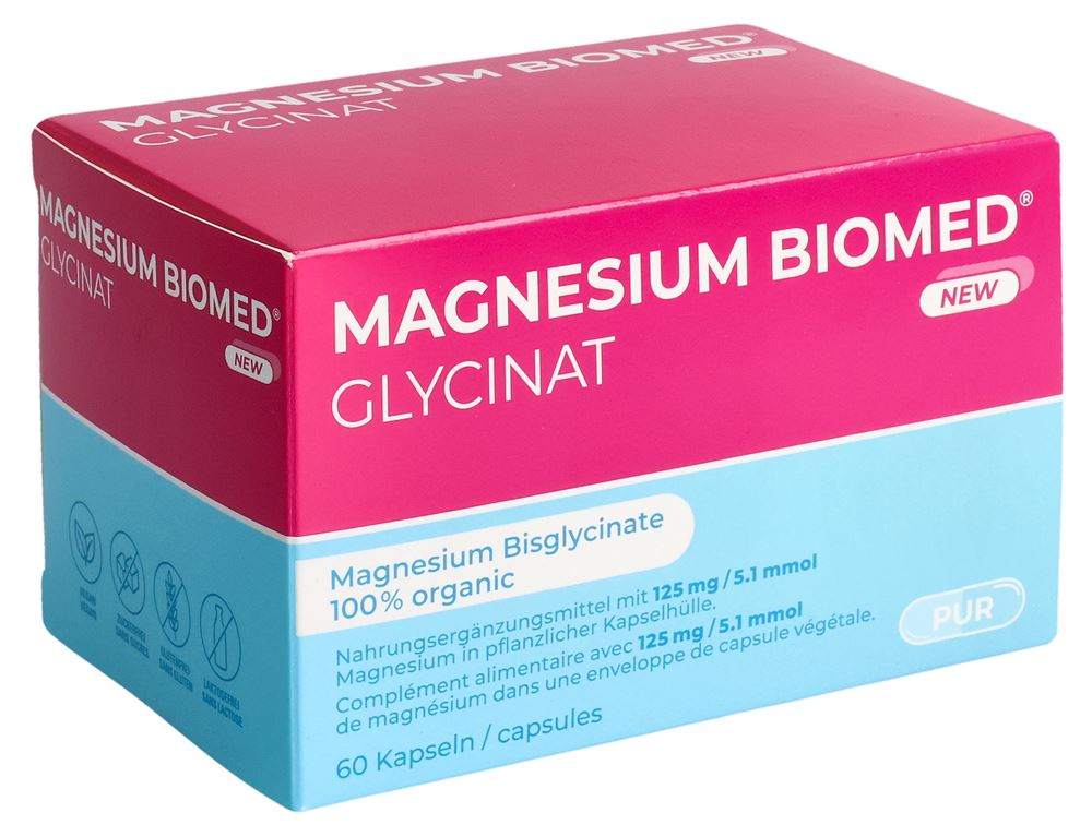 Magnesium Biomed Glycinat Kaps 125 mg 60 Stk