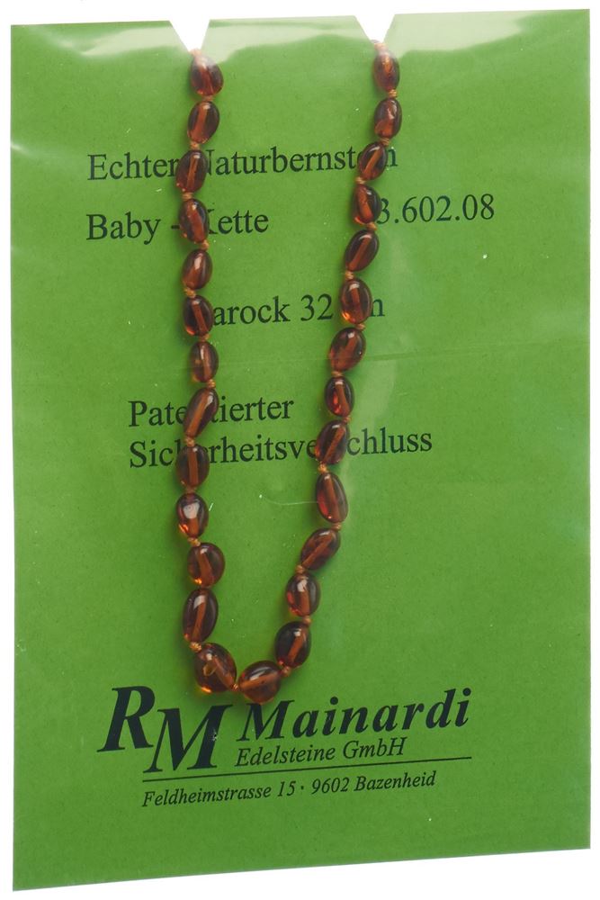 Mainardi Natur Bernstein 32cm Barock Sicherheitsverschluss