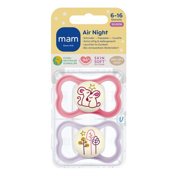 MAM Air Night Nuggi 6-16 Monate 2 Stk