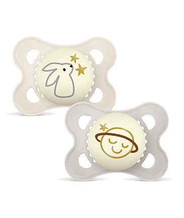 MAM Night Nuggi Silikon 0-6 Monate Unisex 2 Stk