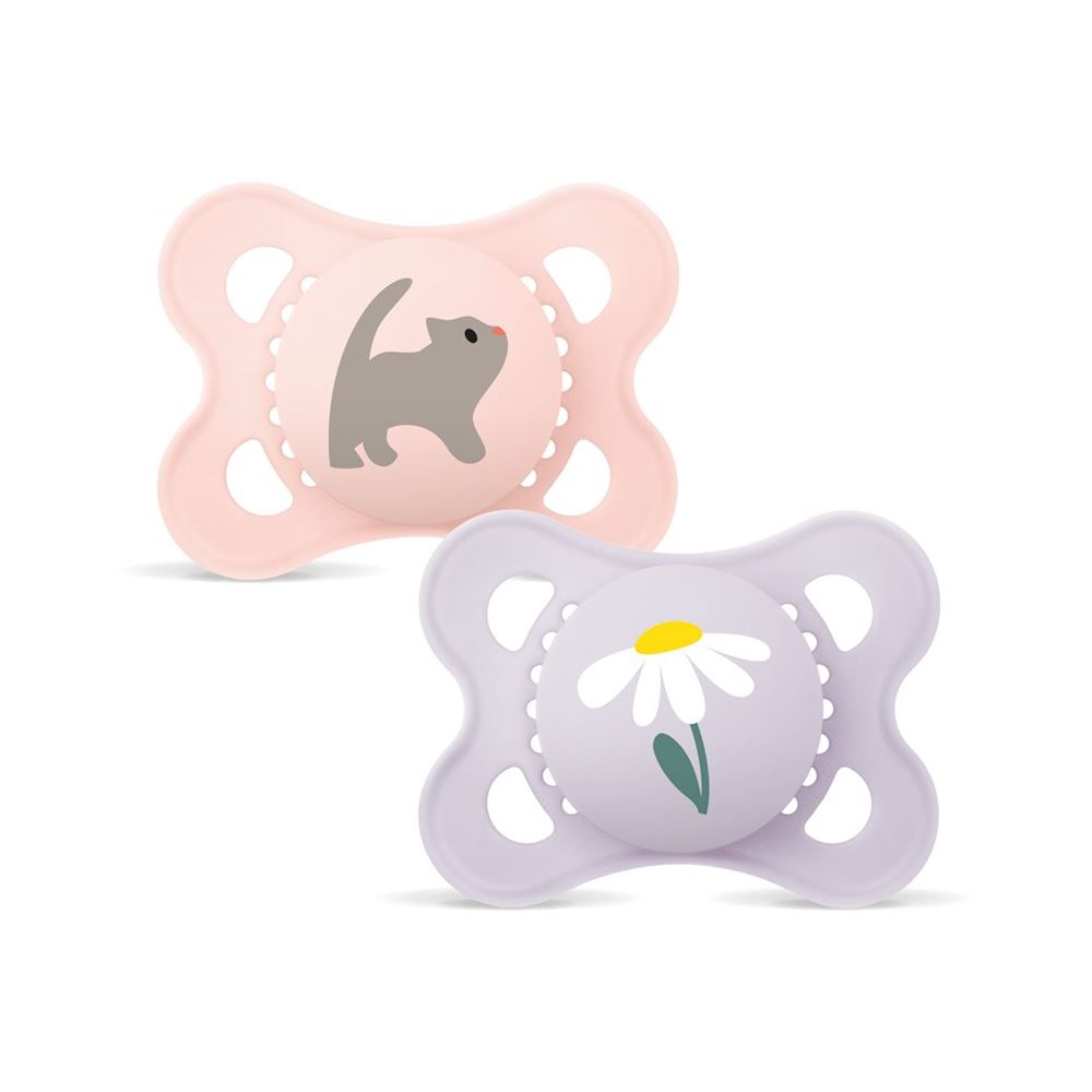 MAM Original Nuggi Silikon 0-6 Monate Girl 2 Stk