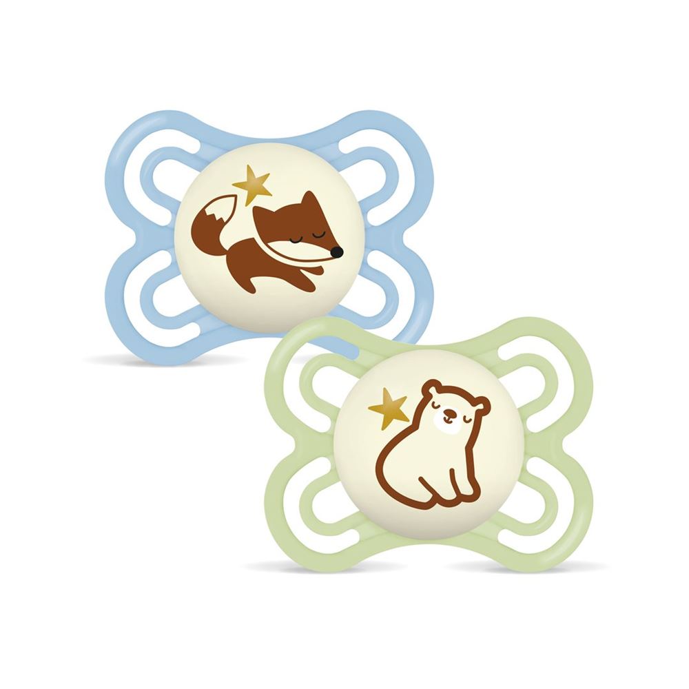 MAM Perfect Night Nuggi Silikon 0-6 Monate 2 Stk