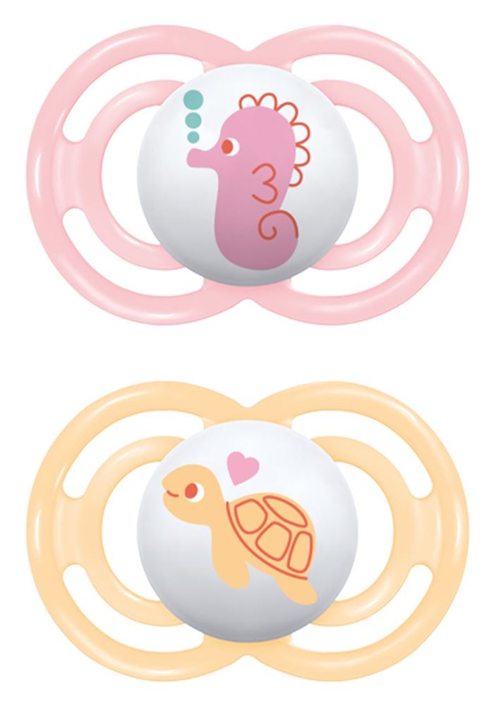 MAM Perfect Nuggi Silikon 6-16 Monate Girl 2 Stk