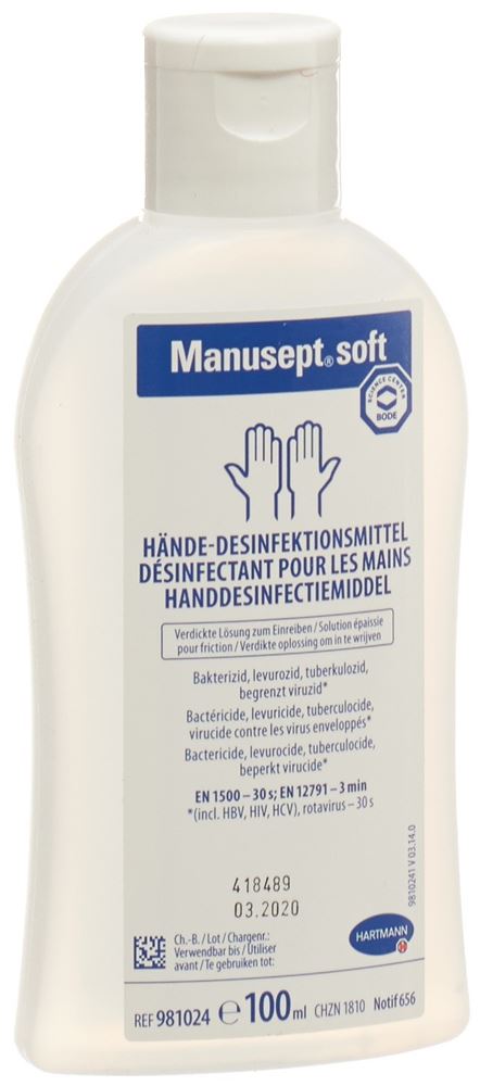 Manusept soft Händedesinfektion Fl 100 ml
