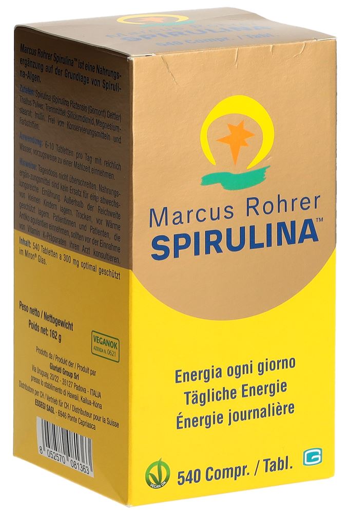 Marcus Rohrer Spirulina Tabl Glasfl 540 Stk