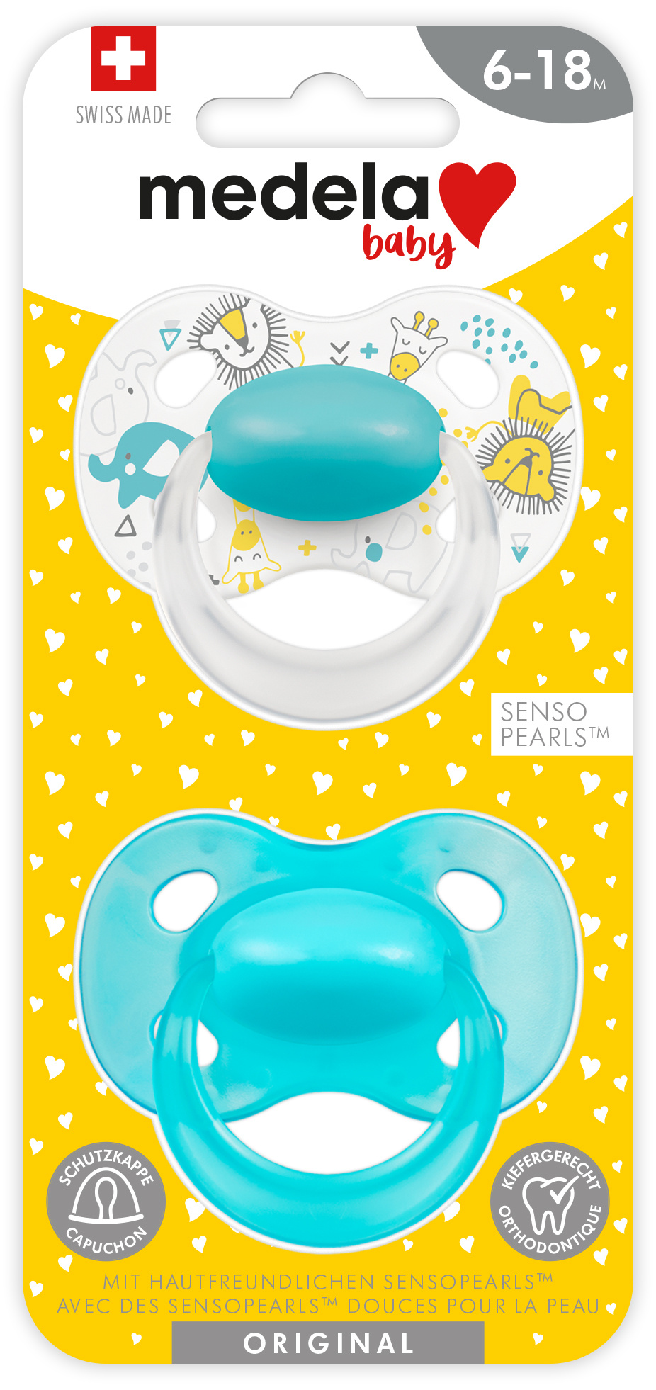 Medela Baby Nuggi Original 6-18 Blau 2 Stk
