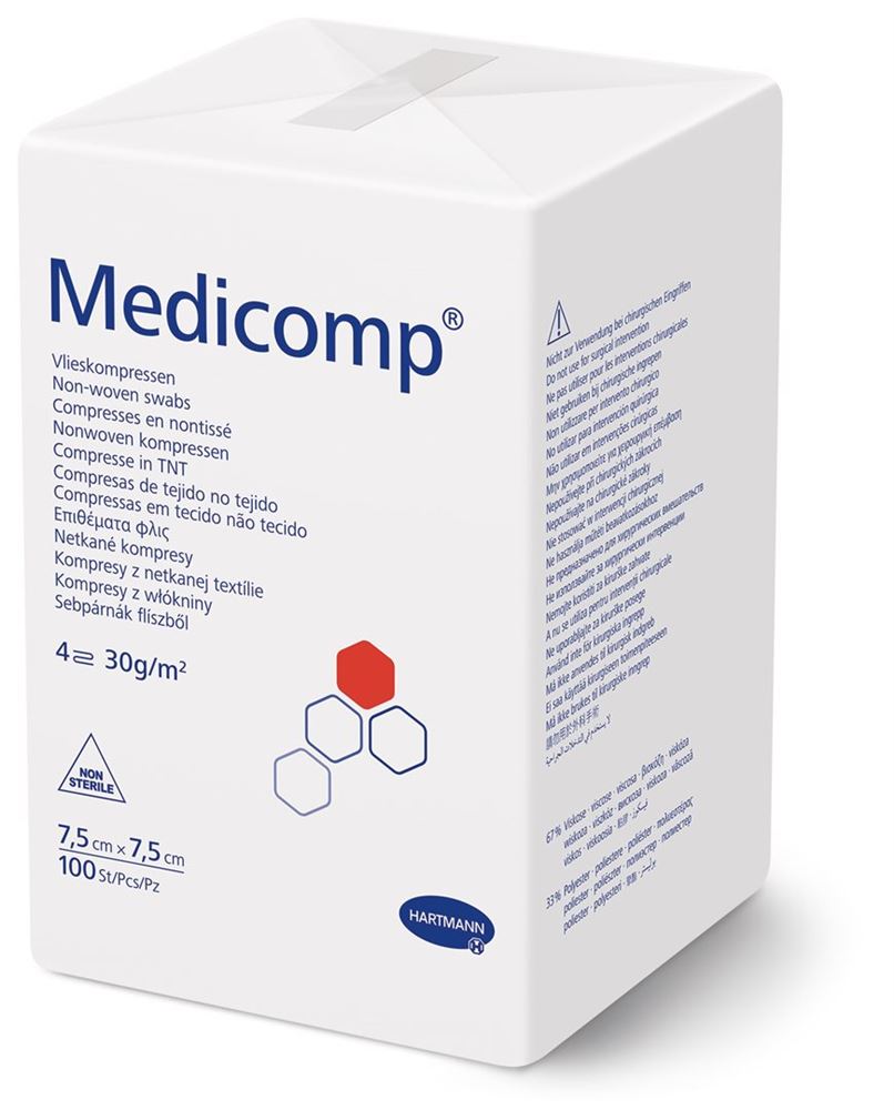 Medicomp 4 fach S30 7.5×7.5cm unsteril Btl 100 Stk