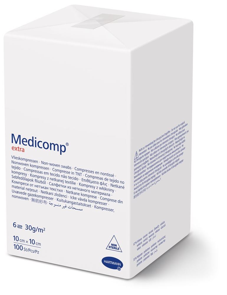 Medicomp Extra 6 fach S30 10x10cm unsteril Btl 100 Stk