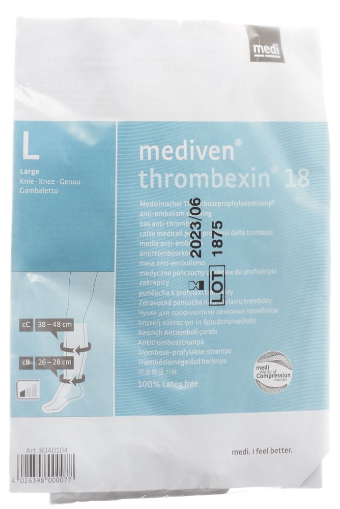 mediven thrombexin 18 A-D Kniestrumpf L 1 Paar