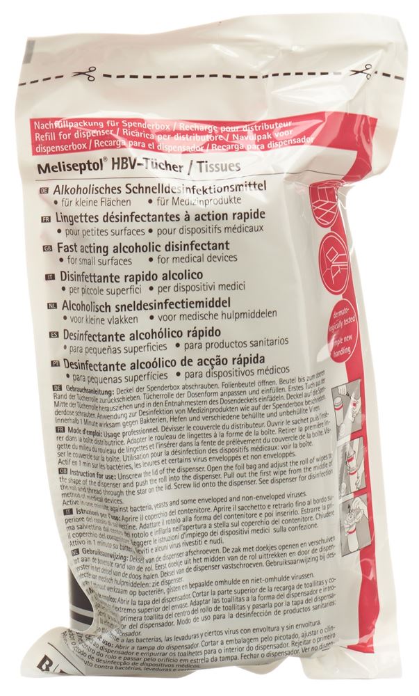 Meliseptol HBV Tücher Flächendesinfektion refill 100 Stk