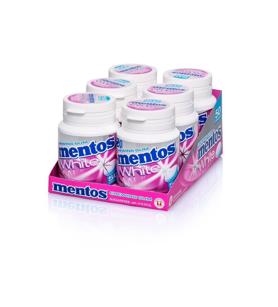 Mentos Gum White Tutti Frutti 6 x 75 g