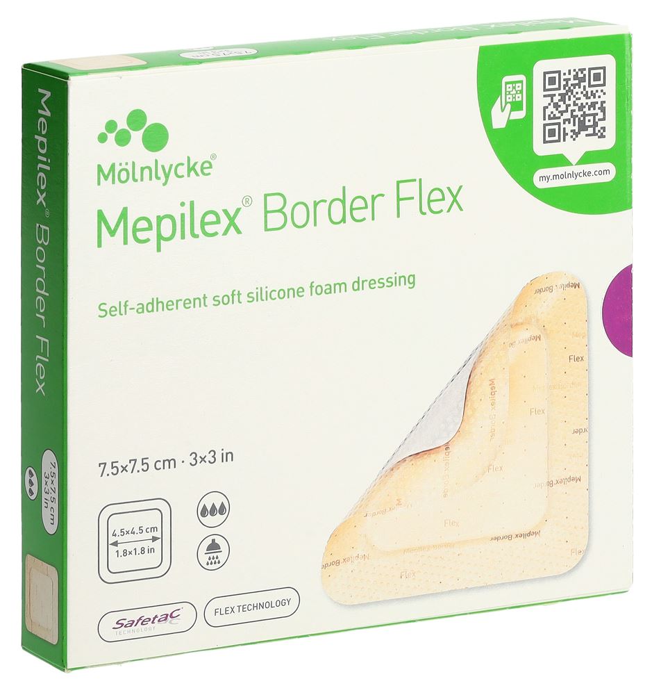 Mepilex (Pi-Aps) Border Flex 7.5x7.5cm 5 Stk