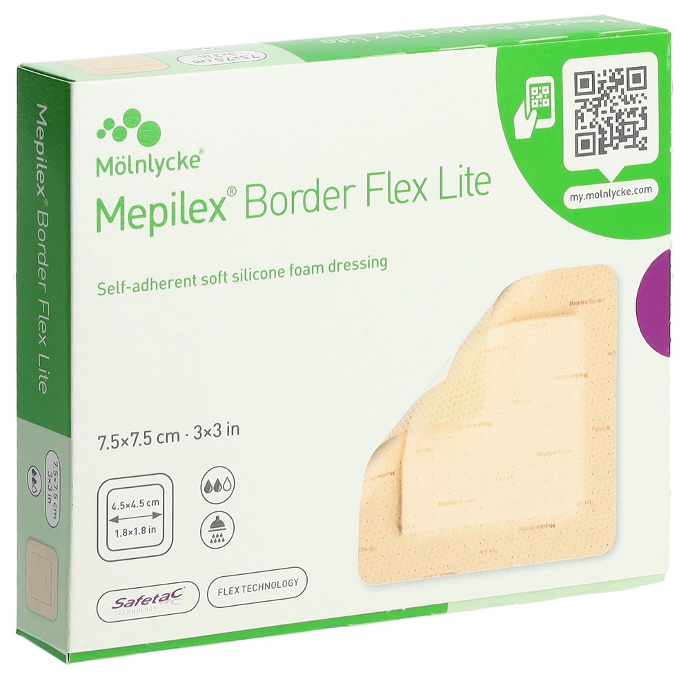 Mepilex (Pi-Aps) Border Flex Lite 7.5×7.5cm 5 Stk