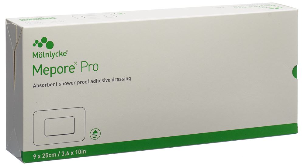 Mepore pro Wundverband 25x9cm Wundkissen 19×4.5cm steril 30 Stk