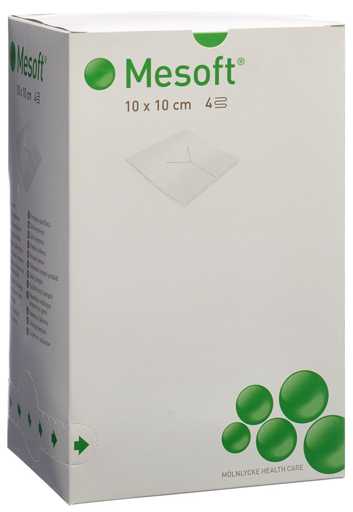 Mesoft NW Schlitzkompressen 10x10cm sterril 130 Stk