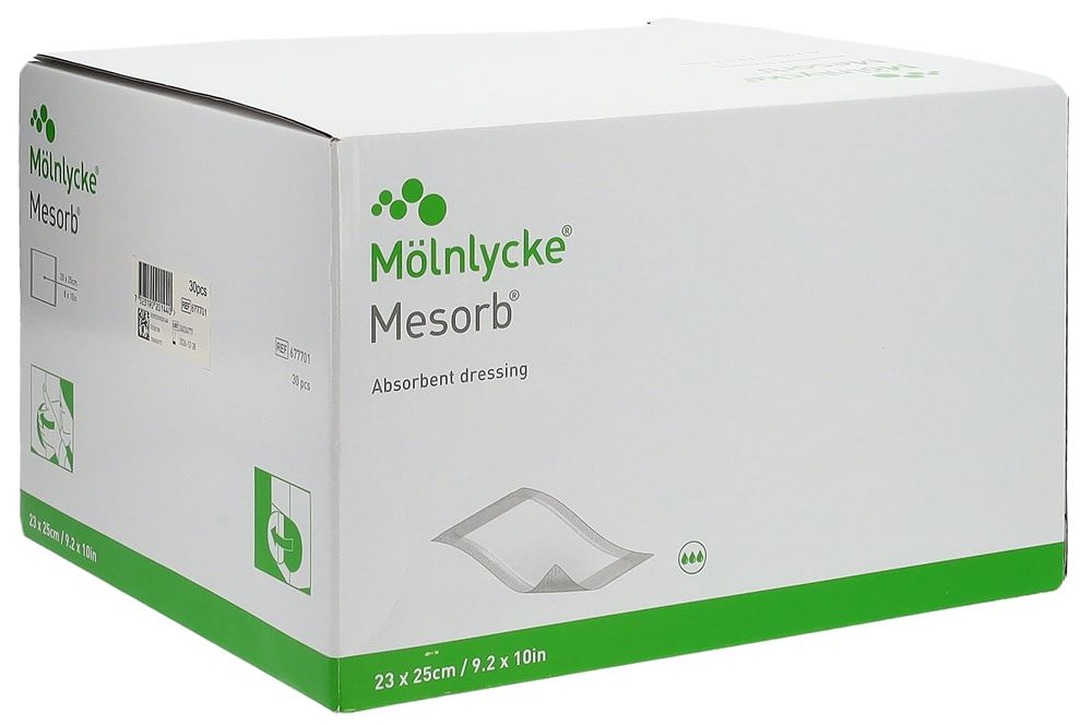 Mesorb Absorbierender Saugverband 23x25cm steril 30 Stk
