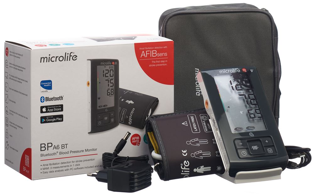 Microlife Blutdruckmesser Afib A6 Bluetooth black Cover soft