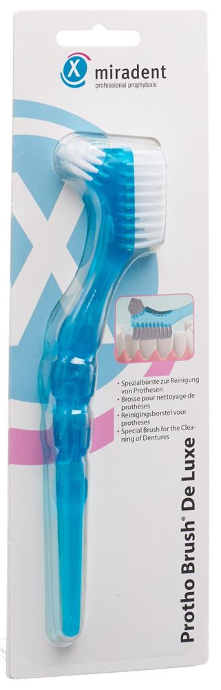 Miradent Protho Brush De Luxe Prothesenzahnbürste blau