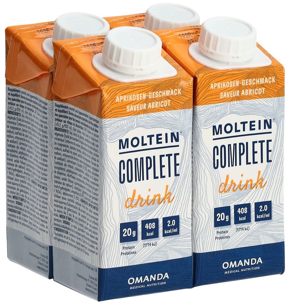 Moltein Complete Drink Aprikose 4 Tetra 200 ml