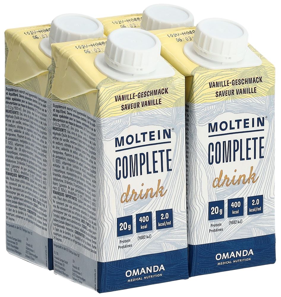Moltein Complete Drink Vanille 4 Tetra 200 ml