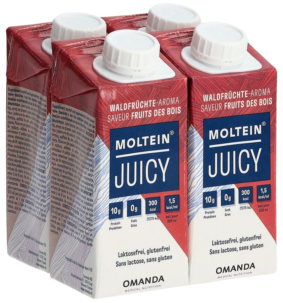 Moltein Juicy Waldfrüchte 4 Tetra 200 ml