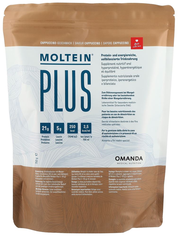 Moltein Plus 2.5 Cappuccino Btl 750 g