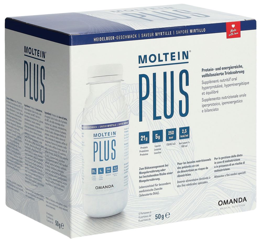 Moltein Plus 2.5 Heidelbeere 6 Fl 50 g