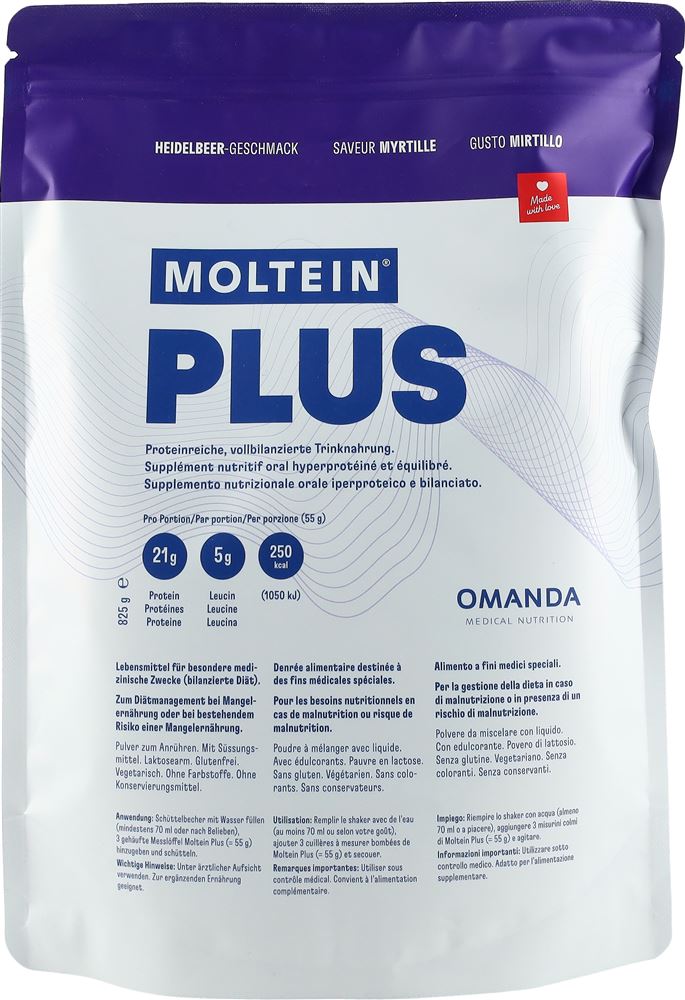 Moltein Plus 2.5 Heidelbeere Btl 825 g