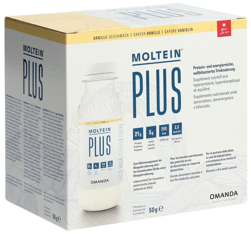 Moltein Plus 2.5 Vanille 6 Fl 50 g