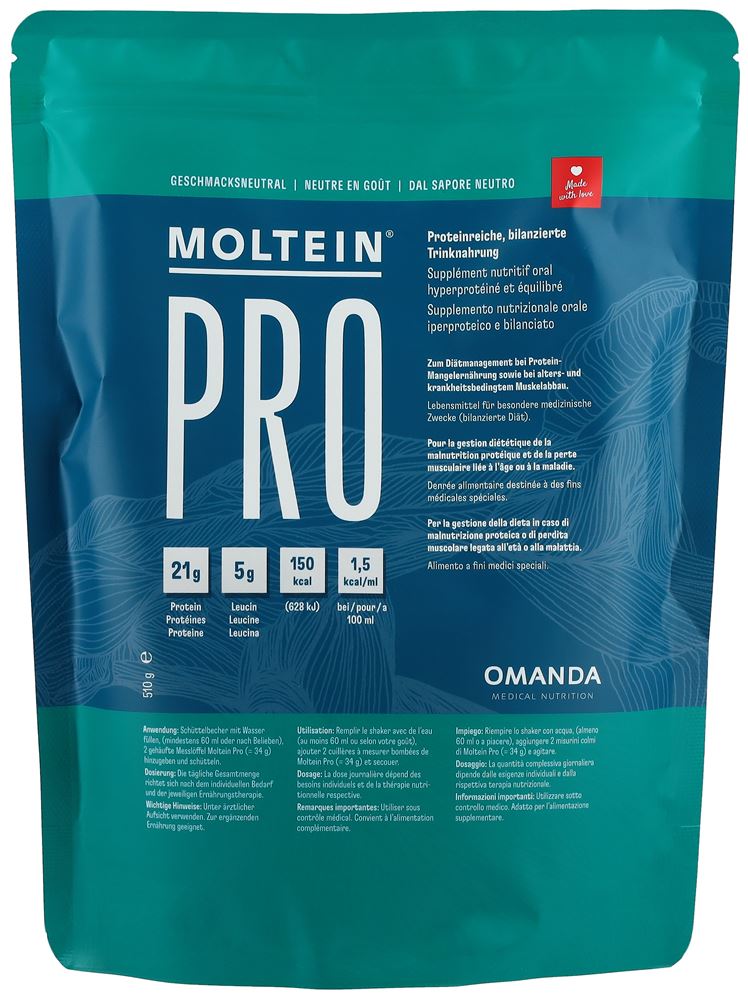 Moltein PRO 1.5 Geschmacksneutral Btl 510 g