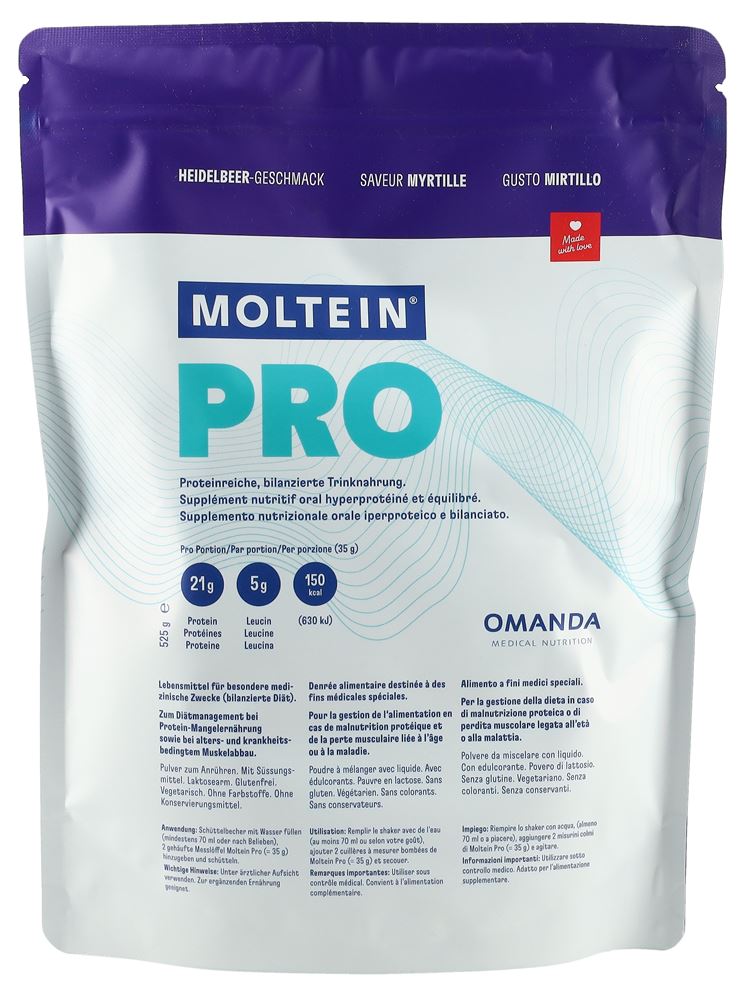 Moltein PRO 1.5 Heidelbeere Btl 525 g
