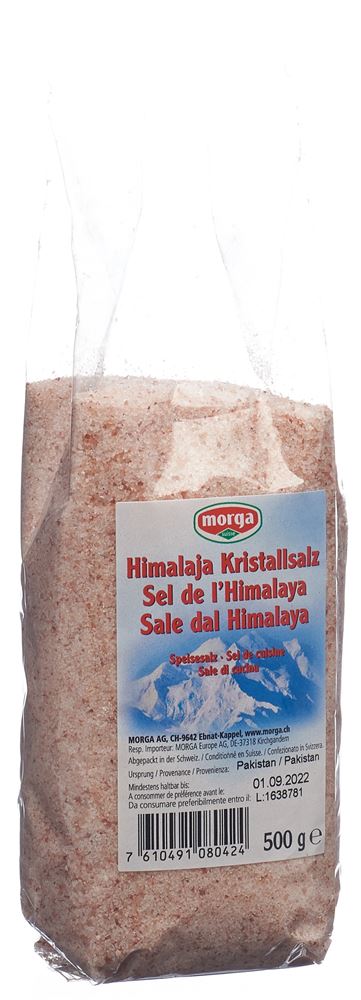 Morga Himalaya Kristallsalz Beutel 500 G
