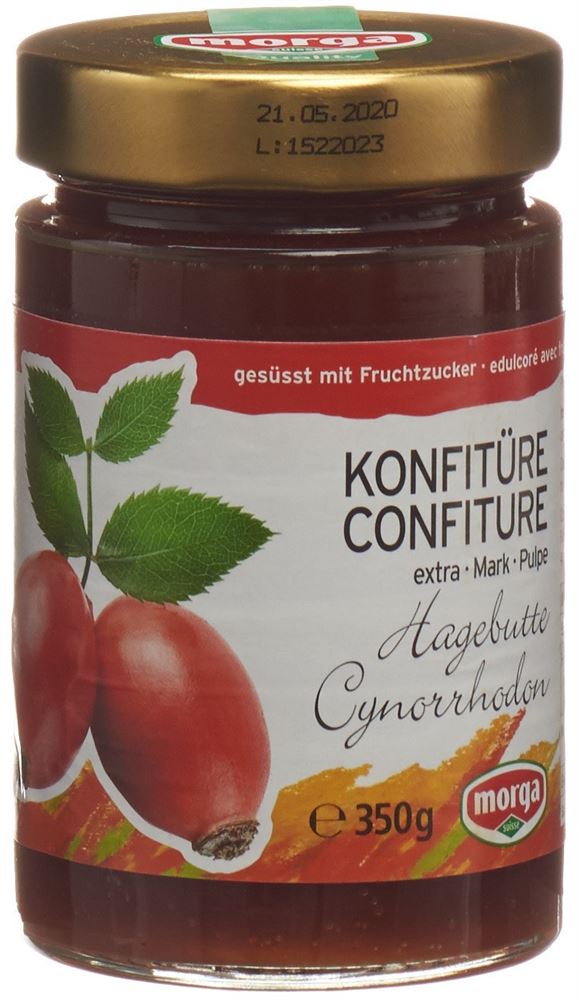 Morga Konfitüre Hagebuttenmark mit Fruchtzucker 350 g