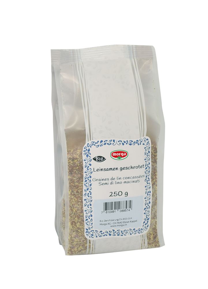 morga Leinsamen geschrotet Bio 250 g