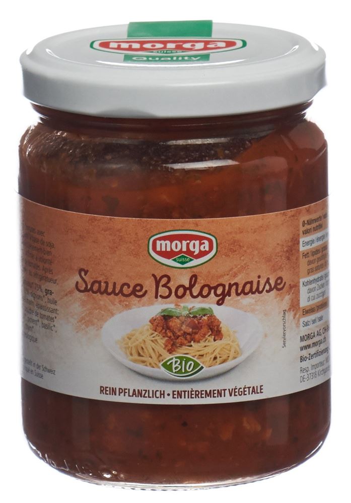 morga Sauce Bolognaise mit Soja Bio Glas 250 g