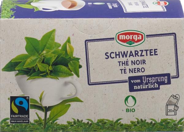 Morga Schwarztee mit Hülle Bio Fairtrade Knospe Btl 20 Stk