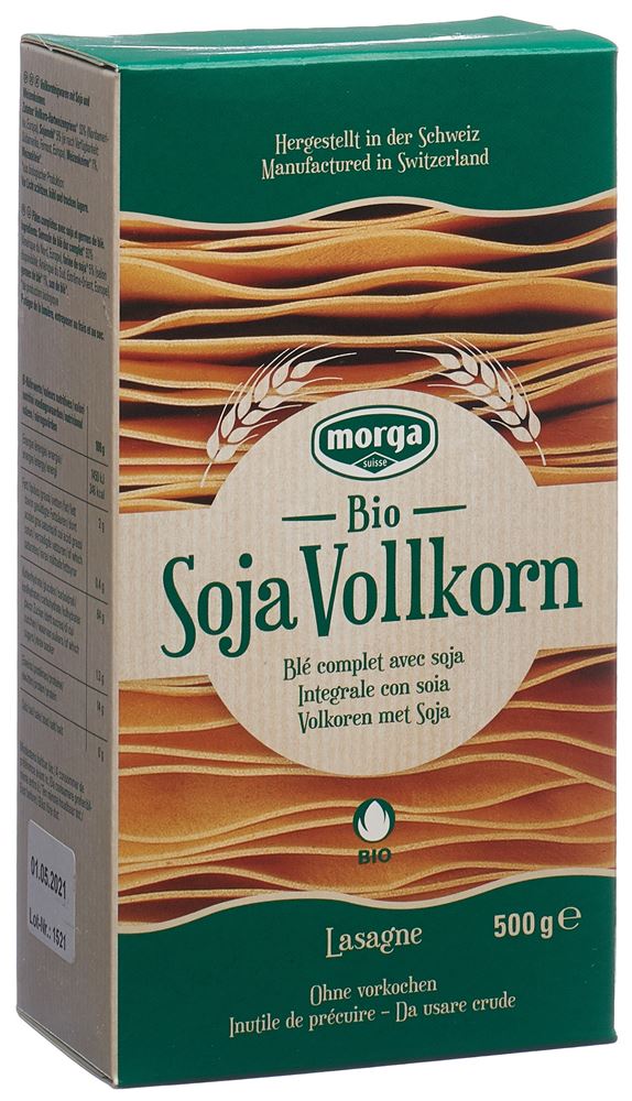 Morga Soja Vollkorn Lasagne Bio 500 g