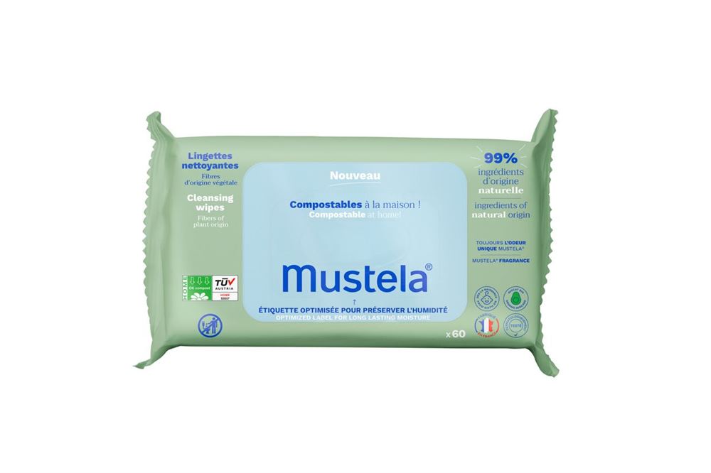 Mustela Feuchttücher normale Haut kompostierbar Btl 60 Stk