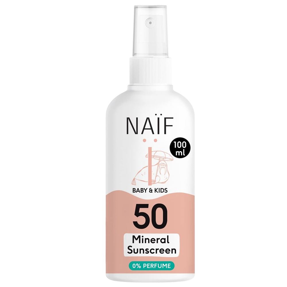 Naif Baby & Kids Mineral Sun Spray ohne Parfum Spf50 100 ml