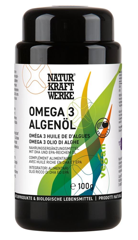 NaturKraftWerke Omega 3 Algenöl Vegicaps Glas 100 g