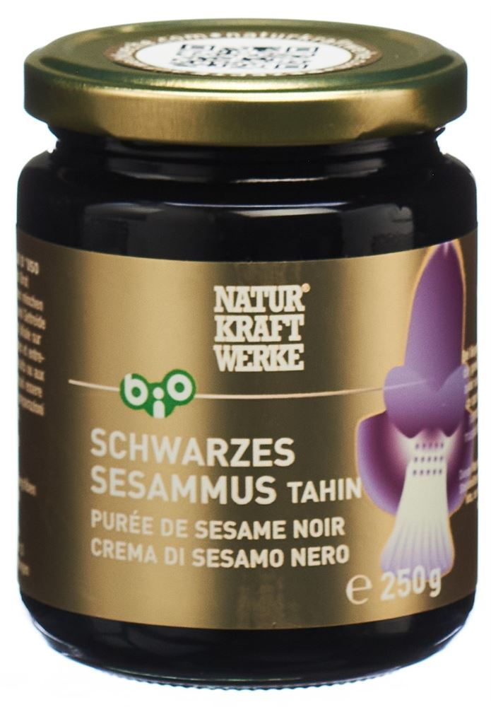 NaturKraftWerke Schwarzes Sesammus Tahin Bio/kbA 250 g
