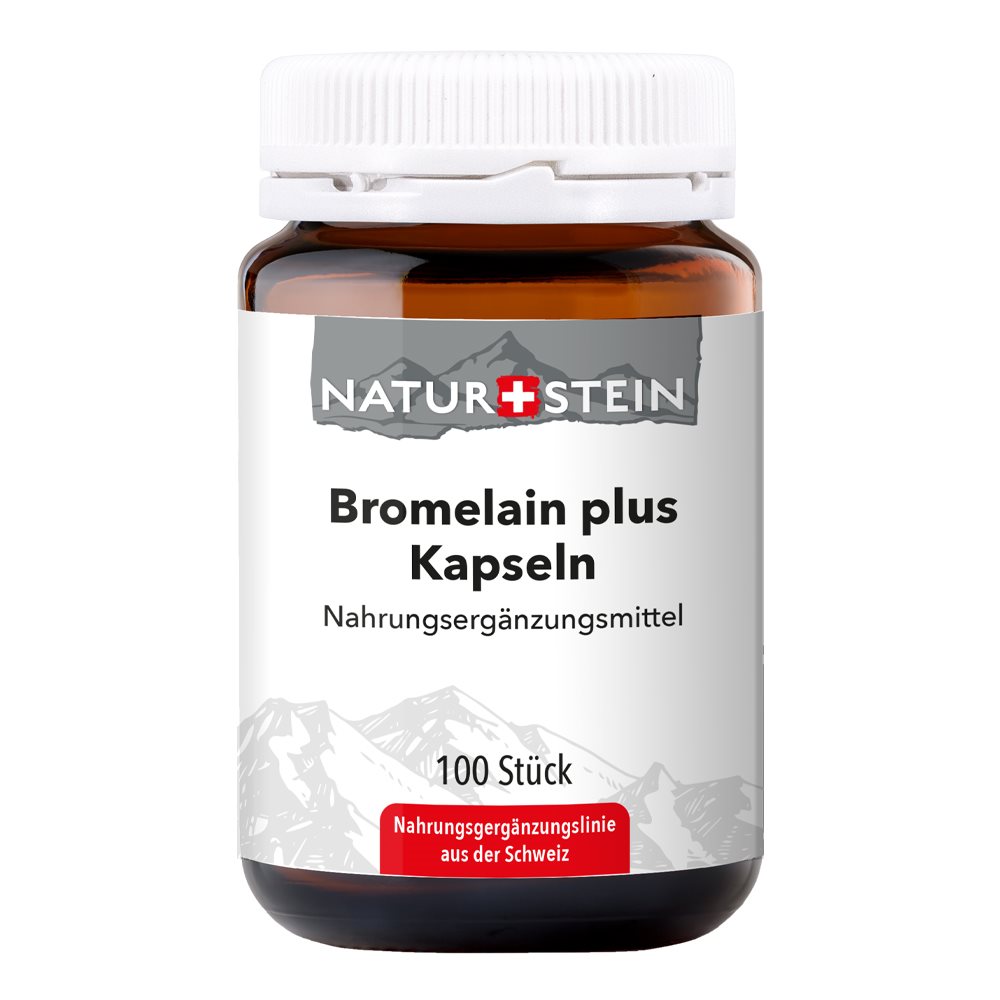 Naturstein Bromelain plus Kaps Glas 100 Stk