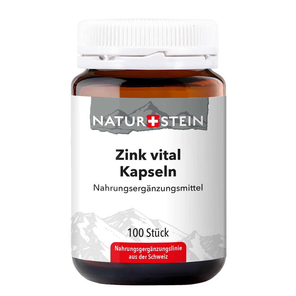 Naturstein Zink Vital Kaps Glas 100 Stk