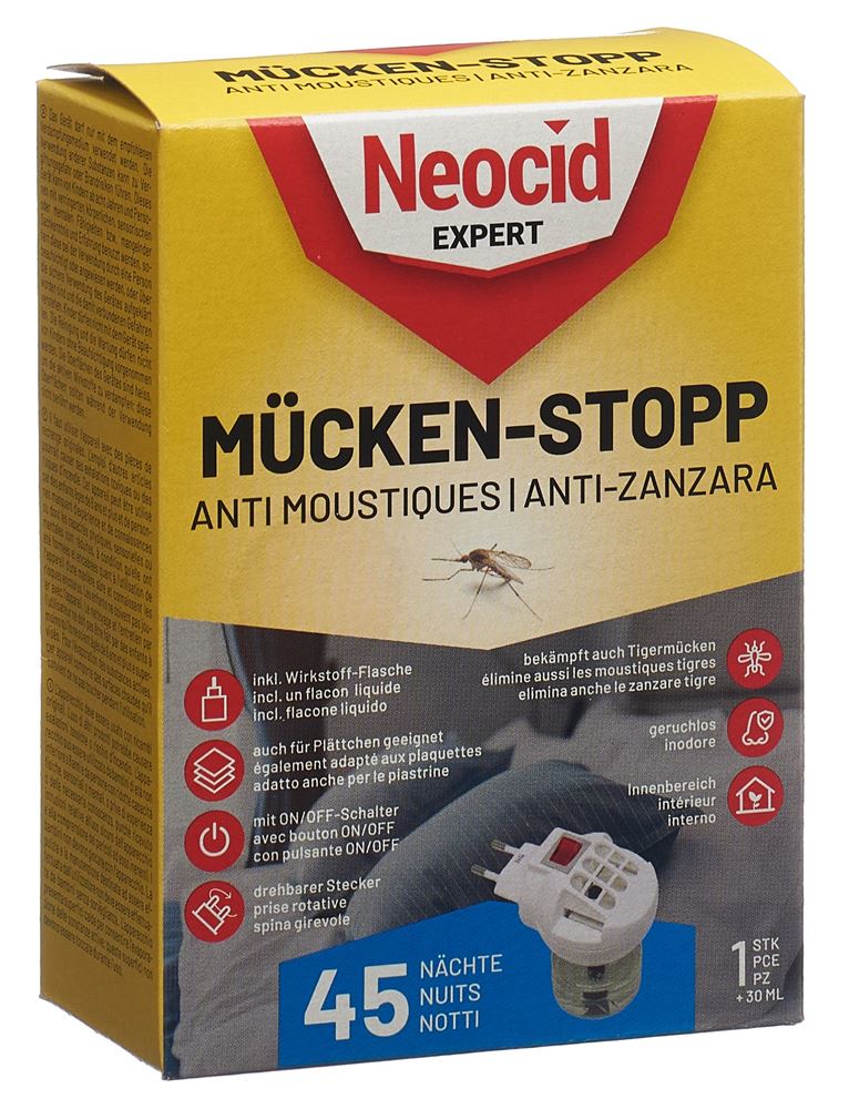 Neocid Expert Mückenstopp Kombi-Verdunster 1 Stück + 30 ml