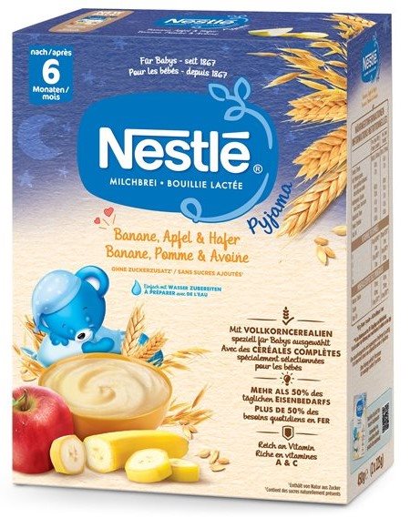 Nestlé Milchbrei Pyjama Banane Apfel & Hafer 6 Monate 450 g