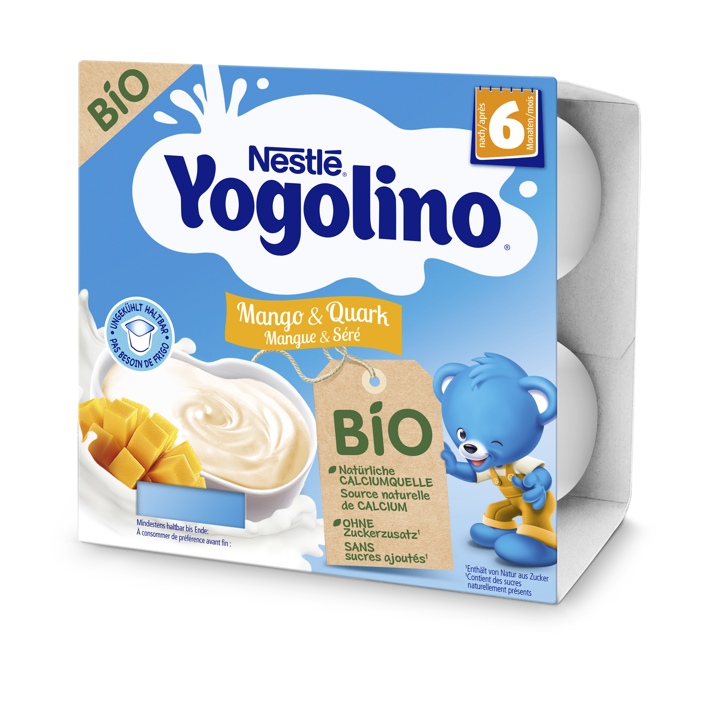Nestlé Yogolino Bio Mango 6 Monate 4 x 90 g