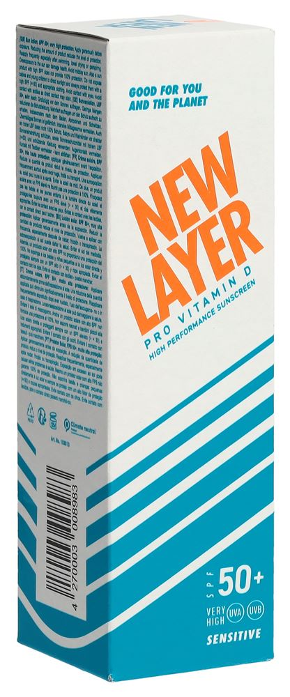 NEW Layer Pro Vitamin D Sonnencreme sensitive Lsf50+ Tb 200 ml