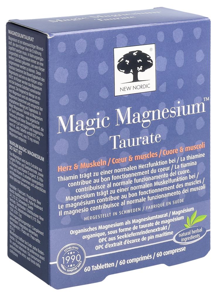 New Nordic Magic Magnesium Taurate Tabl Box 60 Stk